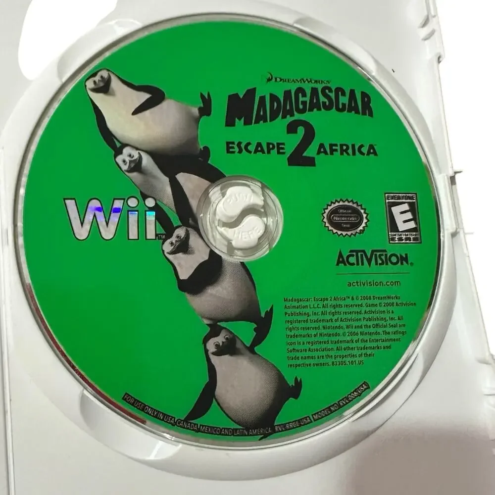 Madagascar Escape 2 Africa Nintendo Wii Game 2008 Complete w/ Manual Untested